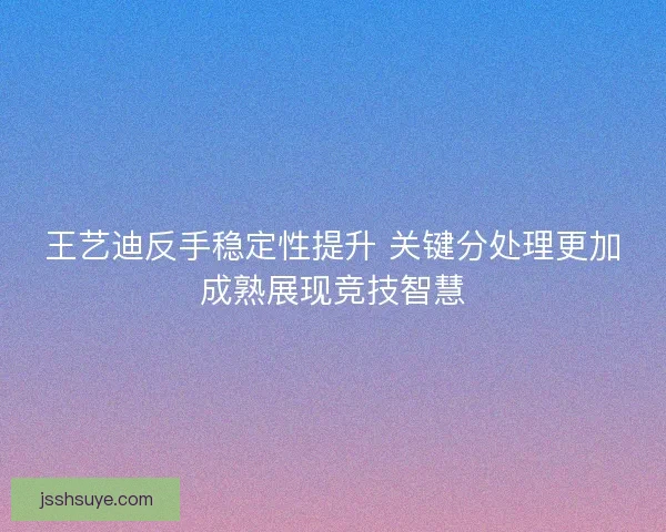 王艺迪反手稳定性提升 关键分处理更加成熟展现竞技智慧